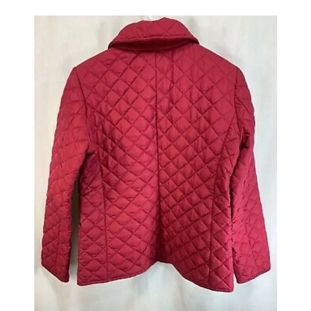 Banana Republic Red Quilted Jacket